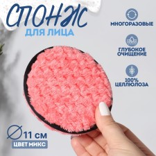 Washing sponge, d = 11 cm, with a suspension, color mix