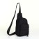 Slong bag from textiles, black color