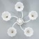 Svetogor chandelier "Structure" 5x60W E27 white/chrome 51x51x29cm