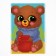 Diamond mosaic on the stand "Bear" for children, size 10 x 15 cm. Set for creativity