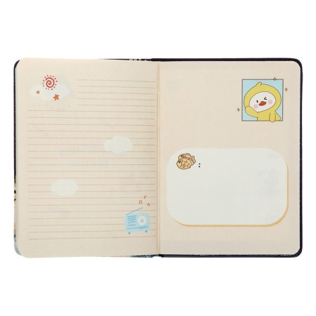 Notebook Gift, A6, 100 sheets, a colored block, with a curly knife on a magnet, "cat" mix-6