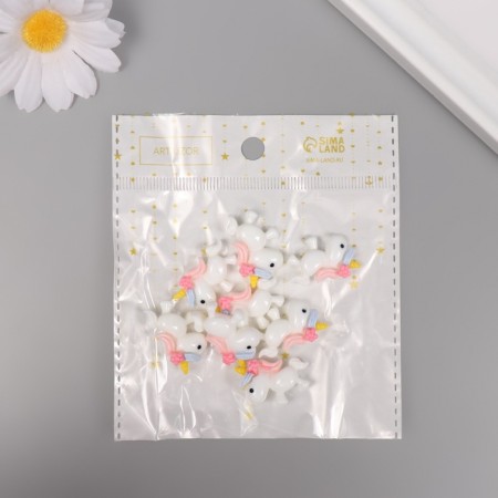 Decor for creativity plastic "Unicorn" set of 8 pcs 2.5x2x0.8 cm-3