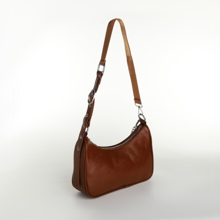 Cross-Bodi Bag on a zipper, brown color-1