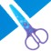 Figure scissors, 12.5 cm, cold heart