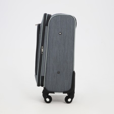 Small suitcase 20 "on lightning, code castle, with extension, color gray color-2