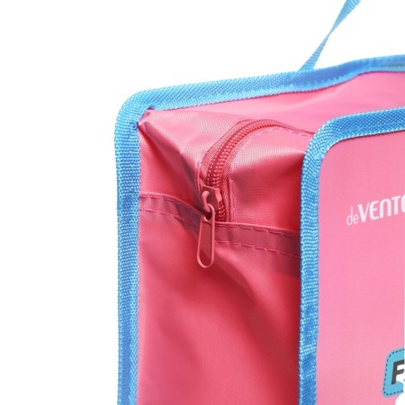 Folder with A4 handles, 335 x 260 x 100 mm, plastic, pens-textiles, DEVENTE FASHION Bear, pink-3