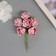 Decor for creativity "peonies" white-pink (1 set = 1 bouquet) in the bouquet 6 pcs 2.5x10.5 cm