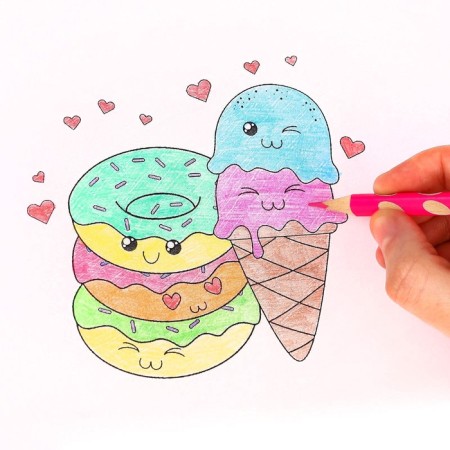 Colored pencils, 12 colors, trihedral, cold heart-3