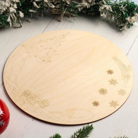 Cake stand round "New Year tree", 26 cm-1