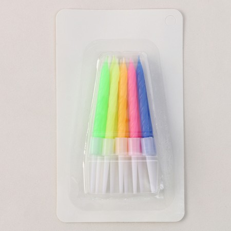 Topper for decoration "Happy Birthday", a set of candles 10 pcs.-5