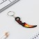 Key keychain "Cerambit", fire, 2.5 x 7 cm