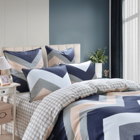 Bedding euro sofi de Marko "Devis", size 230x250 cm, 200x220 cm, 50x70 cm - 2 pcs, 70x70 cm - 2 pcs, color blue-2
