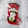Nosok for gifts "Snow House" Santa Claus, 19x26 cm, red