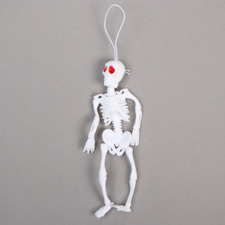 Skeleton joke, rubber, white color