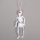Skeleton joke, rubber, white color