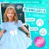 Carnival set "Stylish Princess": rim, blue dress, height 98 cm