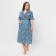 Women's bathrobe "Solvere", green/blue mix, size 52