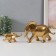 Souvenir Polystone "elephant with an elephant" gold set 2 pcs 32x6.6x13 cm