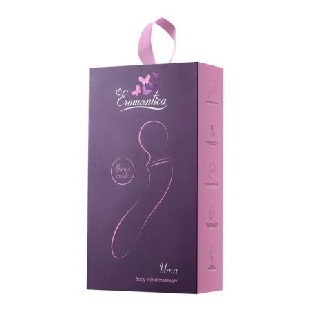 Multifunctional vibration massager Eromantica UMA, silicone, purple, 20 cm-8