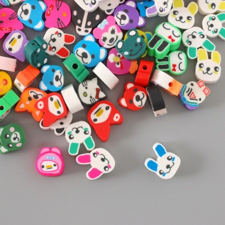 Beads Rubber Figure "Animals" Mix, UP. 500 pcs.-2