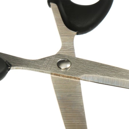Chancellery scissors 15.5 cm office plastic handles, euro suspension-4