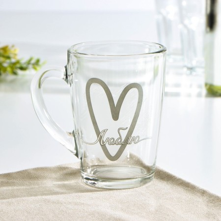 Glass mug "Kapuchino. I love ", 300 ml-1