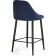 Harmar jama metal/velor, black/blue 46x53x90 cm