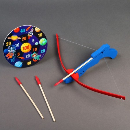 The crossbow is a large "space shooter", 3 arrows, target-1