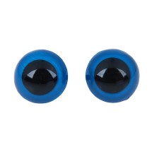 Eyes for dolls, screw with plugs, translucent, set 4 pcs, color blue, size 1 pc: 2 × 2 cm