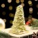 New Year's candle "Christmas tree" 10x5cm, gold
