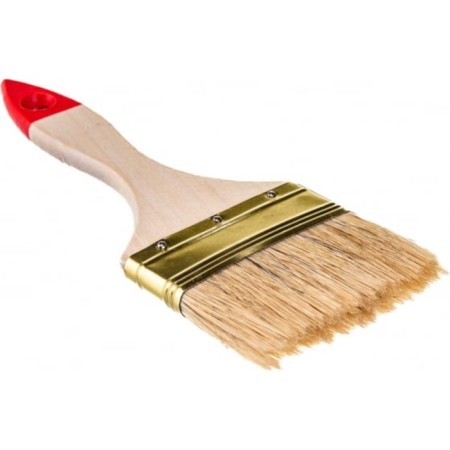 Brush Flat bison 01099-075_z01, light bristle, wooden pen, 75mm-2