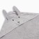 Set of crumb I (towel-angle, mitten, bib), gray, 100% HL, 360 gr/m2