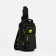 Male sling bag from textiles, with USB, green color