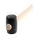 Kiyanka scrap, wooden handle, black rubber, 45 mm, 200 g