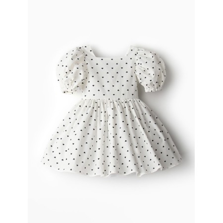 Dress Children's Minaku: Partydress, white color, height 110 cm-12