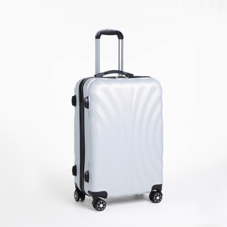 Middle suitcase 24 ”,“ Cartes factory ”, lightning department, code lock, 4 wheels, color gray color-1