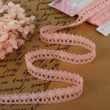 Knitted lace, 18 mm × 2.7 ± 0.5 m, powder color