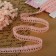 Knitted lace, 18 mm × 2.7 ± 0.5 m, powder color