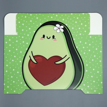 Gift folding box, packaging, "avocado", 25 x 25 x 10 cm-4