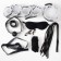 Erotic bdsm set of oka-hpki, with white lace, black, eco-leather, 9 items