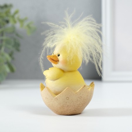 Souvenir Polystone "Yellow Tsypushka in the shell" 6x6x8 cm-1