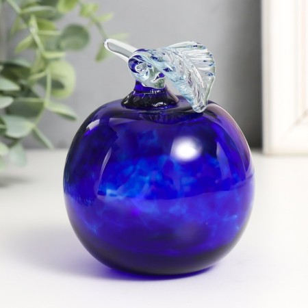 Souvenir Glass in glassbreaker "Blue apple" h 90 mm