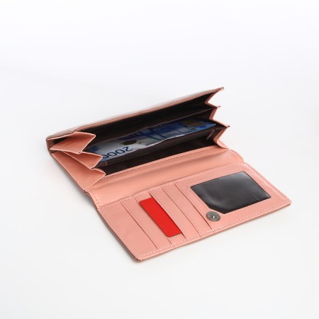 Women's wallet on a magnet, powder color-3