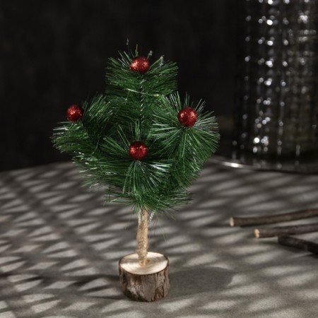 LED figure "Spruce with garland", 15 × 22 × 12 cm, plastic, batteries LR41x2, glow of multi-1