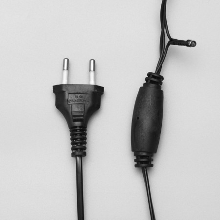 Garland “thread” 20 m, IP44, dark thread, 200 LED, glow of white and blue, flashing, 220 V-4