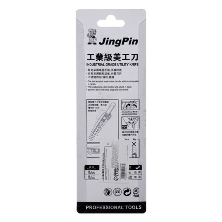 Chancellery knife 18 mm, black + black blade 1 piece-10