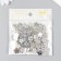 Decor for creativity Plastic 1 Puncture "Rhinestones Flower. Silver" set of 150 pcs 1.2x1.2 cm