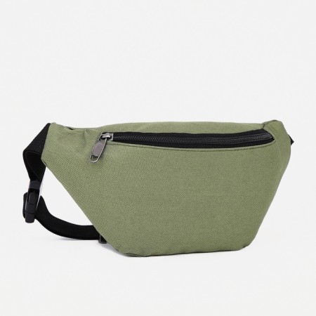 Lightning waist bag, outer pocket, khaki color-1