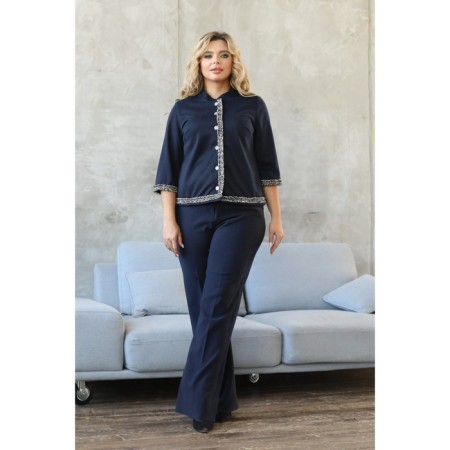 Female jacket, size 50, blue color-8