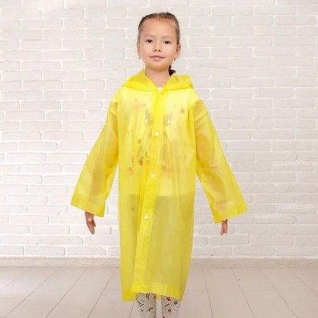 Plane is a transparent children's raincoat, height 120-160 cm, color mix-2